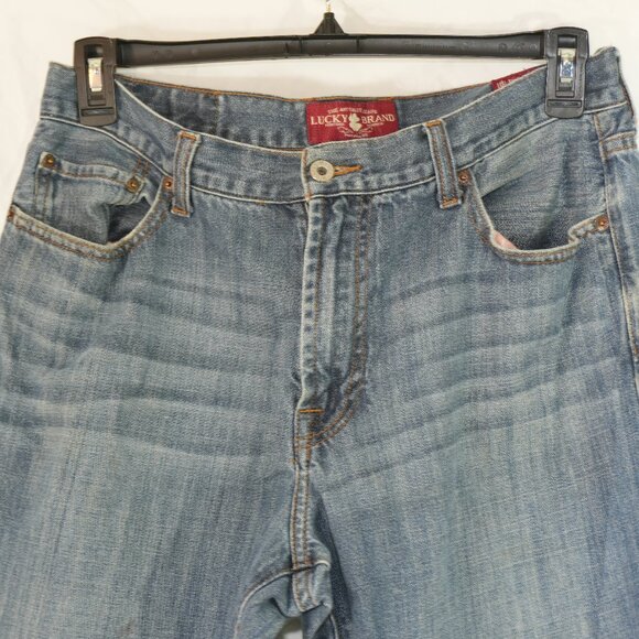 Lucky Brand 100% Cotton 34x32 Mens Blue Jeans 181 Relaxed Straight GUC - Picture 3 of 9